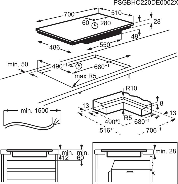 Actual product image Electrolux GK69TSIPO (70 cm, Induction hob)