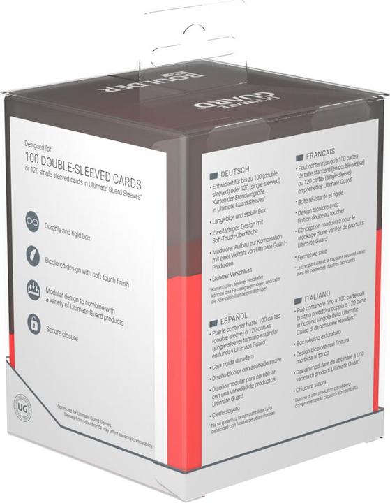 Produktbild Ultimate Guard Boulder Deck Case 100+ SYNERGY Schwarz/Rot