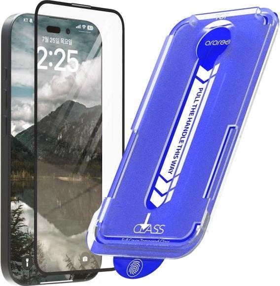 Immagine prodotto Araree Protezione dello schermo in vetro blindato CLASS Kit di installazione facile (1 pz., Apple iPhone 16 Pro)