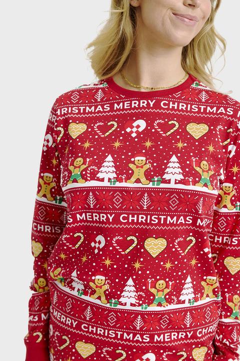 Productafbeelding Jule-Sweaters - Christmas cookie pyjamas red (XL)