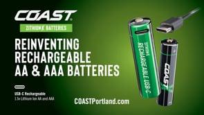 Actual product image Coast Zithion-XAAA USB-C (4 pcs., AAA, 750 mAh)