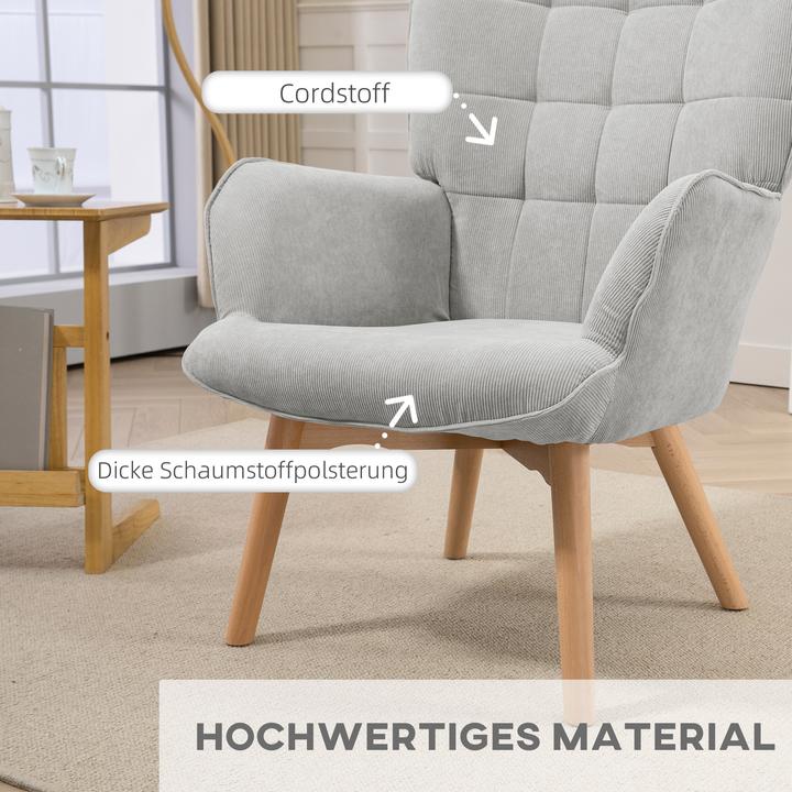 Produktbild Homcom Ohrensessel mit Hocker