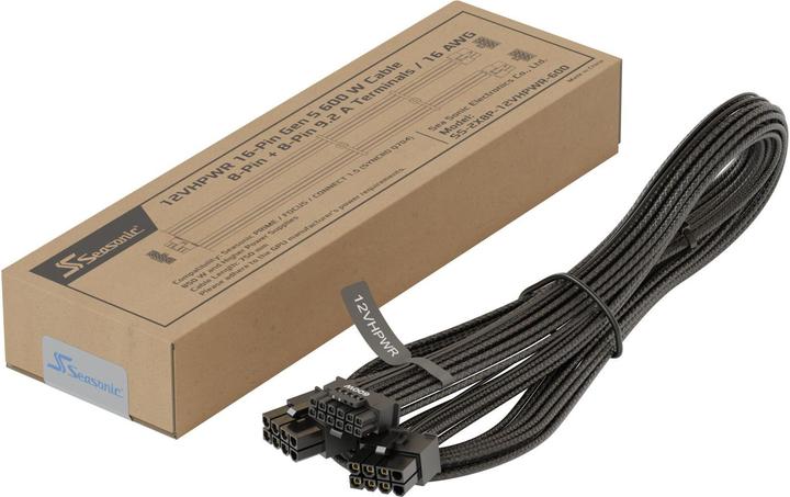 Image du produit Seasonic 12VHPWR Câble adaptateur 75 cm, noir