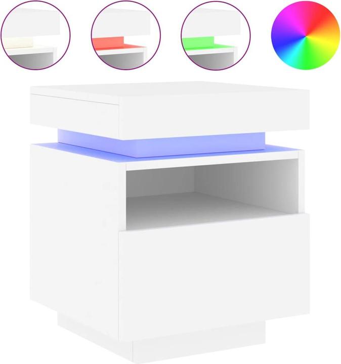 Produktbild VidaXL Nachttisch mit LED-Leuchten (39 x 40 x 48.5 cm)