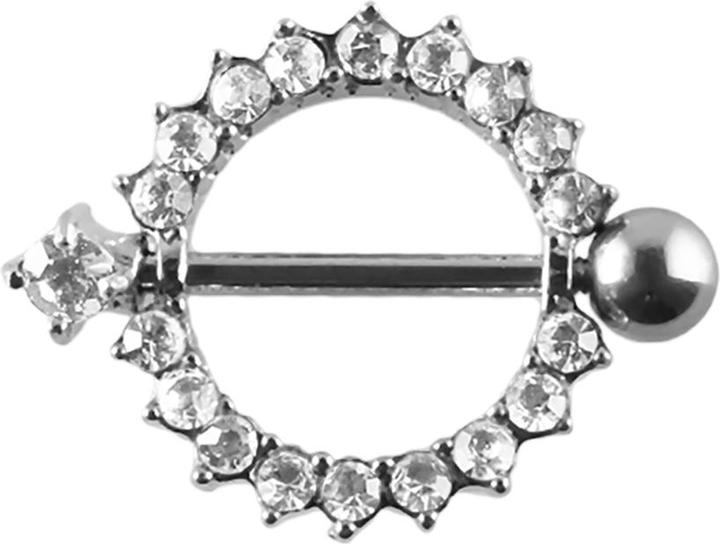 Immagine prodotto Star Piercing Barbell Kristallkranz silber (senza ottone, Acciaio chirurgico 316L)