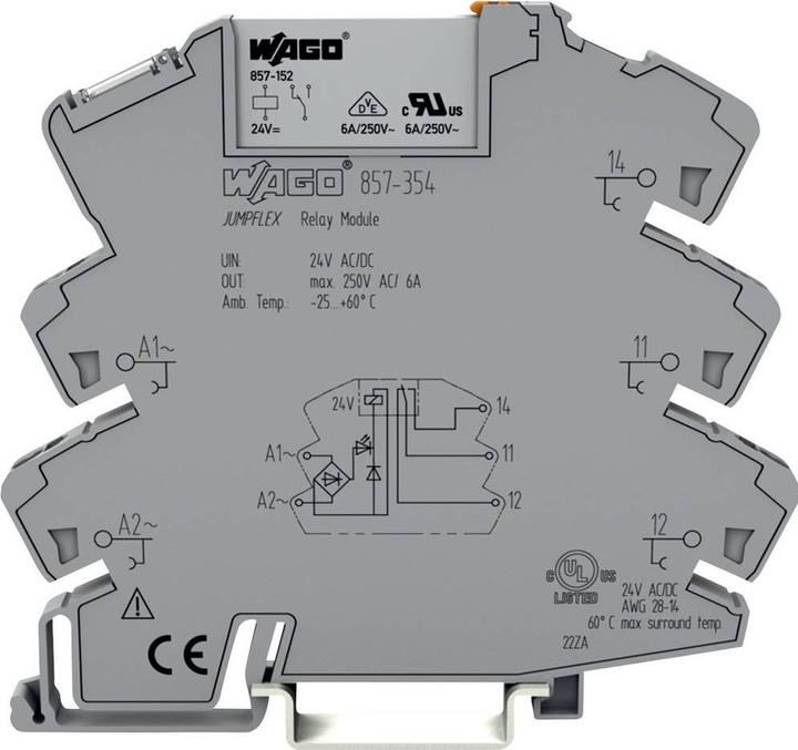 Actual product image Wago Contact Technology Small Switching Relay w.Socket 857-354