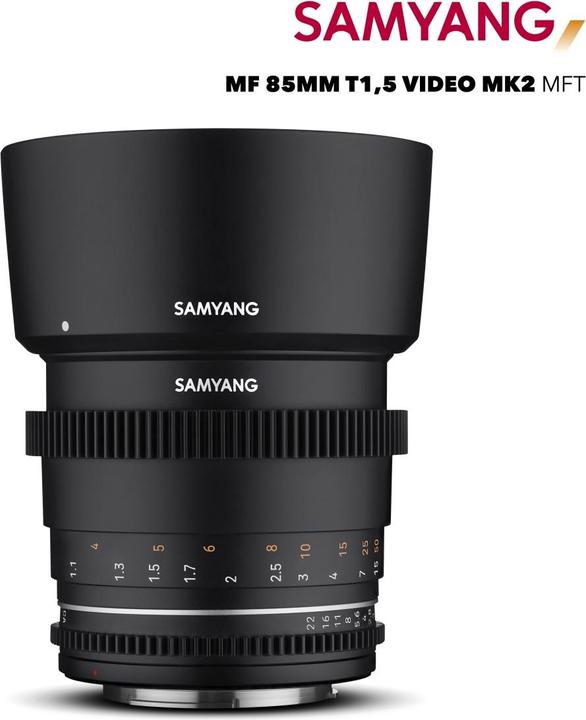 Produktbild Samyang 85mm T1.5 MK2 MFT (Micro Four Thirds, Vollformat, APS-C / DX, Micro Four Thirds)