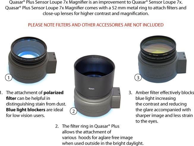 Visible Dust Quasar Plus Sensor Lupe 7x 52 mm Filtergewinde
