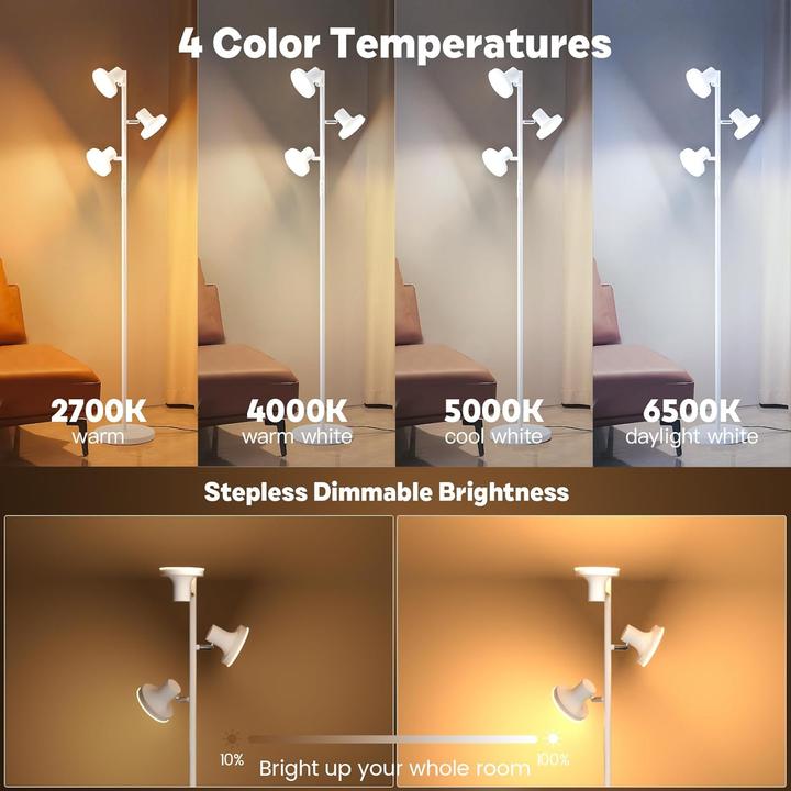 Produktbild LS LED Stehlampe Tres-Flex Weiss (2500 lm)