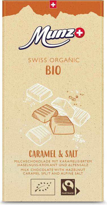 Munz Chocolate bar Organic Caramel & Salt 100 g (100 g)