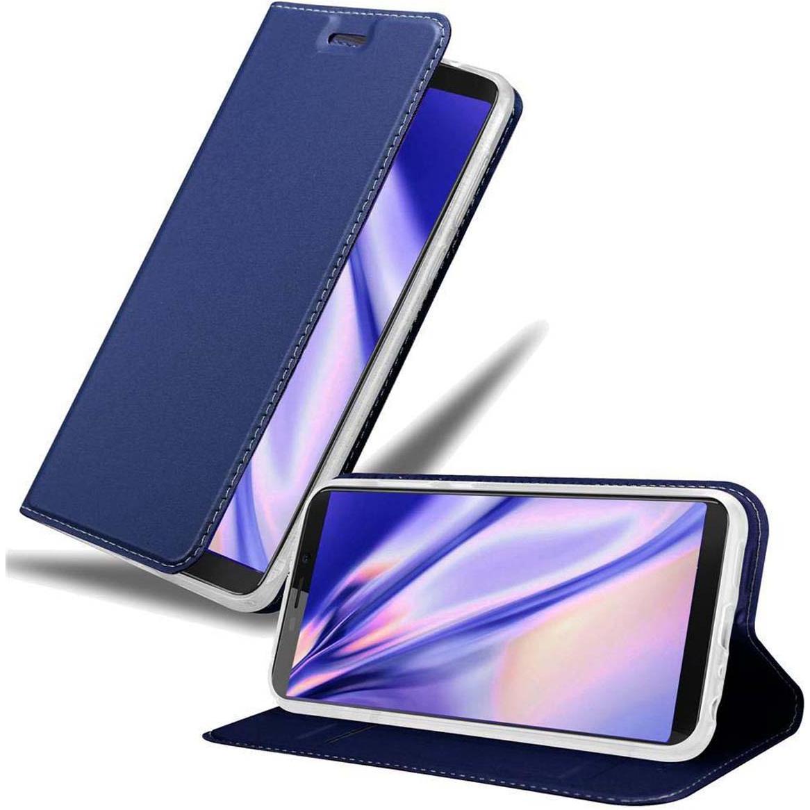 Cadorabo Book Classy Style Cover (Huawei Nova), Smartphone Hülle, Blau