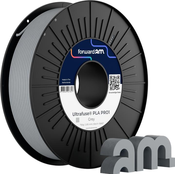 Actual product image Basf Ultrafuse Pro1 Tough PLA Gray 2.85 mm 750 g (Though PLA, 2.85 mm, 750 g, Grey)