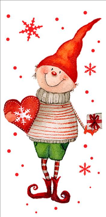 Braun + Company Mouchoir Noël lutin