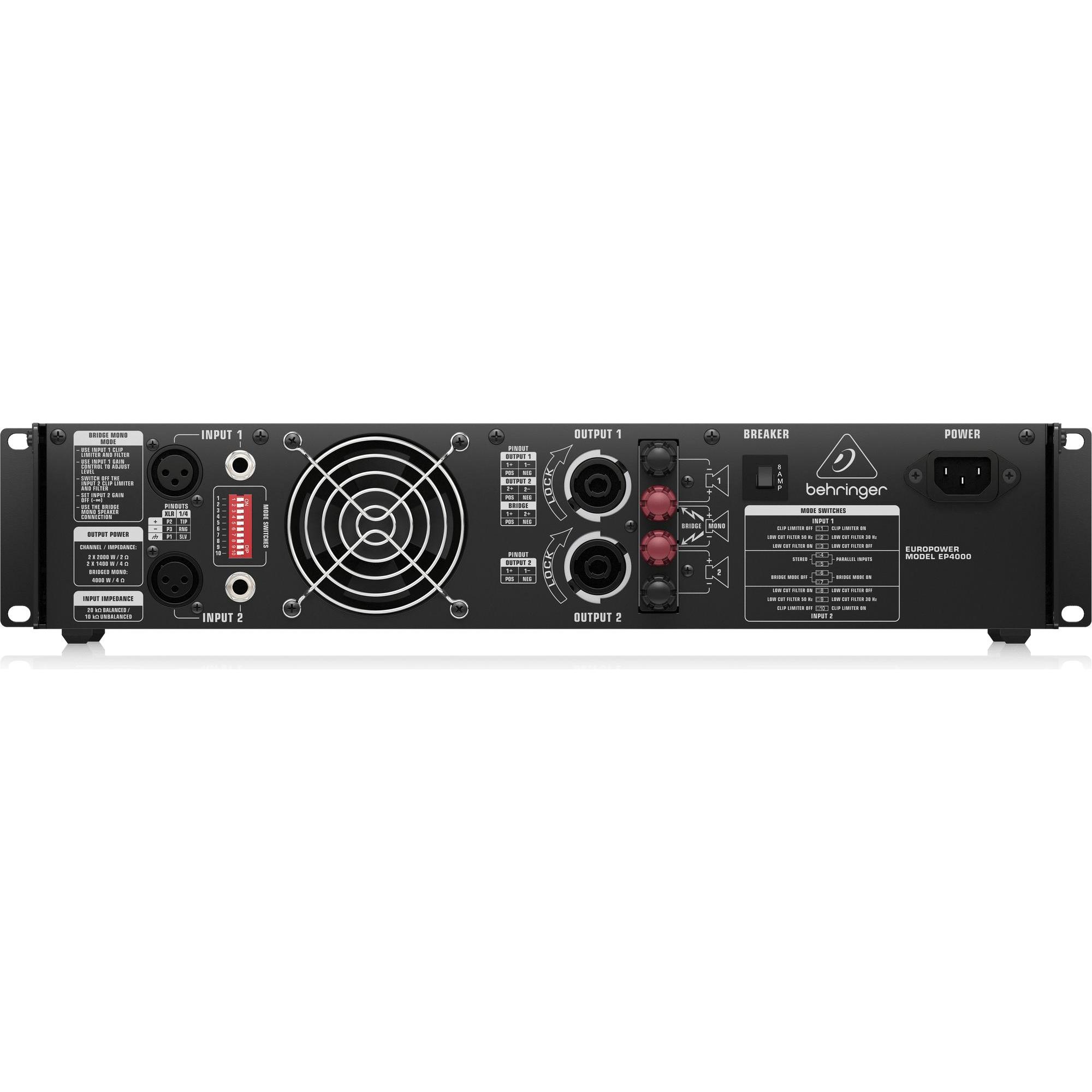 Thumbnail - Behringer PA Verstärker EP4000 RMS Leist, Effektgerät, Schwarz