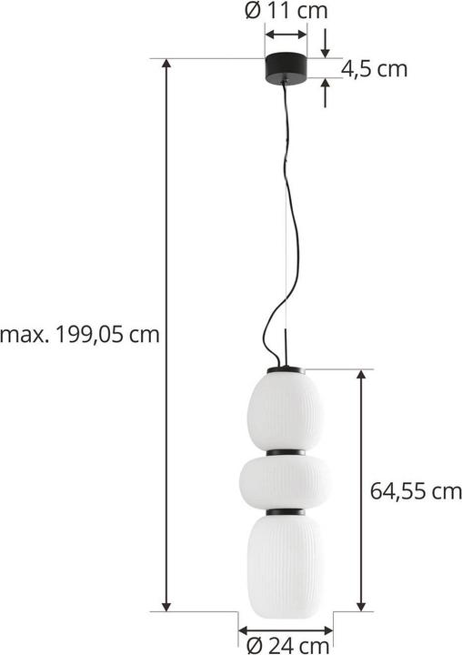 Productafbeelding Lucande Lucya LED hanglamp Wit (1900 lm)
