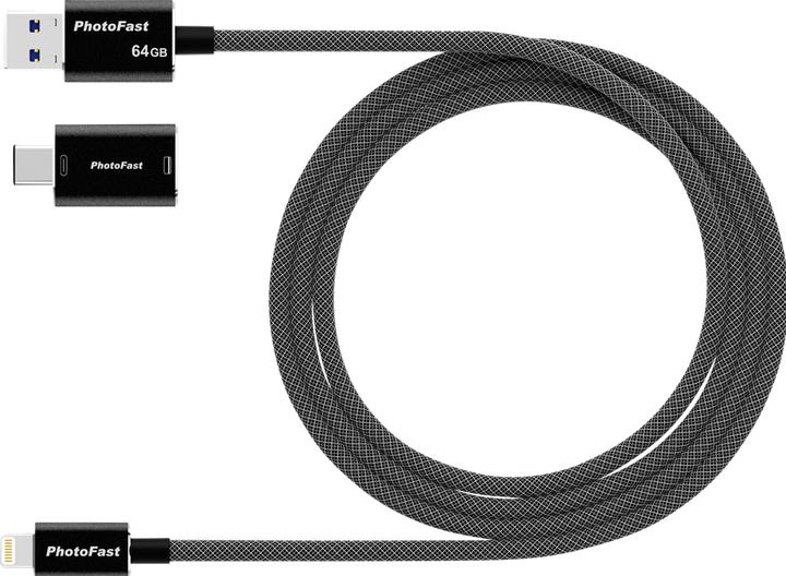 PhotoFast MemoriesCable 1M 64GB black USB A / C up to iPhone 7 (64 GB)