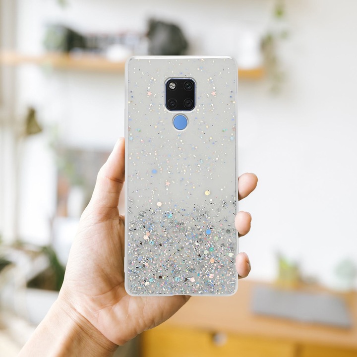 Actual product image Cadorabo Bumper TPU funkelnder Glitter (Mate 20)