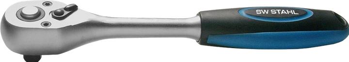 SW-Stahl 05895L Umschaltknarre 3/8 Zoll I feinverzahnt mit 72 Zähnen I Einsatzarretierung I Chrom-Va (3/8")