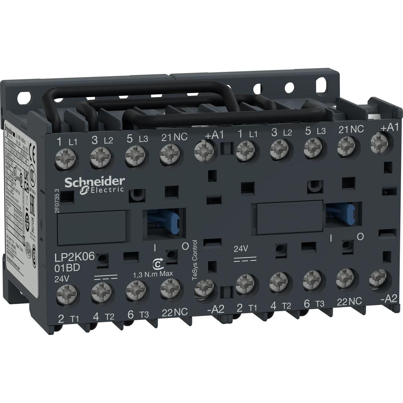 Thumbnail - Schneider Electric, Schutzschalter, Wendeschützkombination, 3p+1Ö, LP2K0601ED