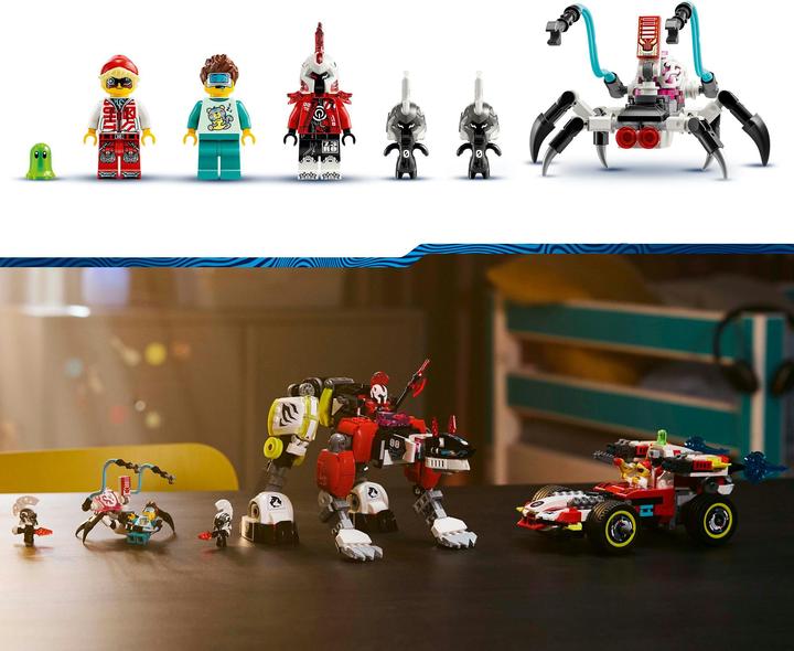 Produktbild LEGO Coopers Tiger-Mech und Zeros Hot Rod Auto (71497, LEGO Dreamzzz)