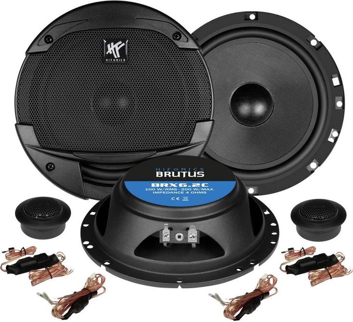 Immagine prodotto Hifonics Brutus BRX6.2C 16.5 cm 2 Way Component System FLAT (1 pz.)