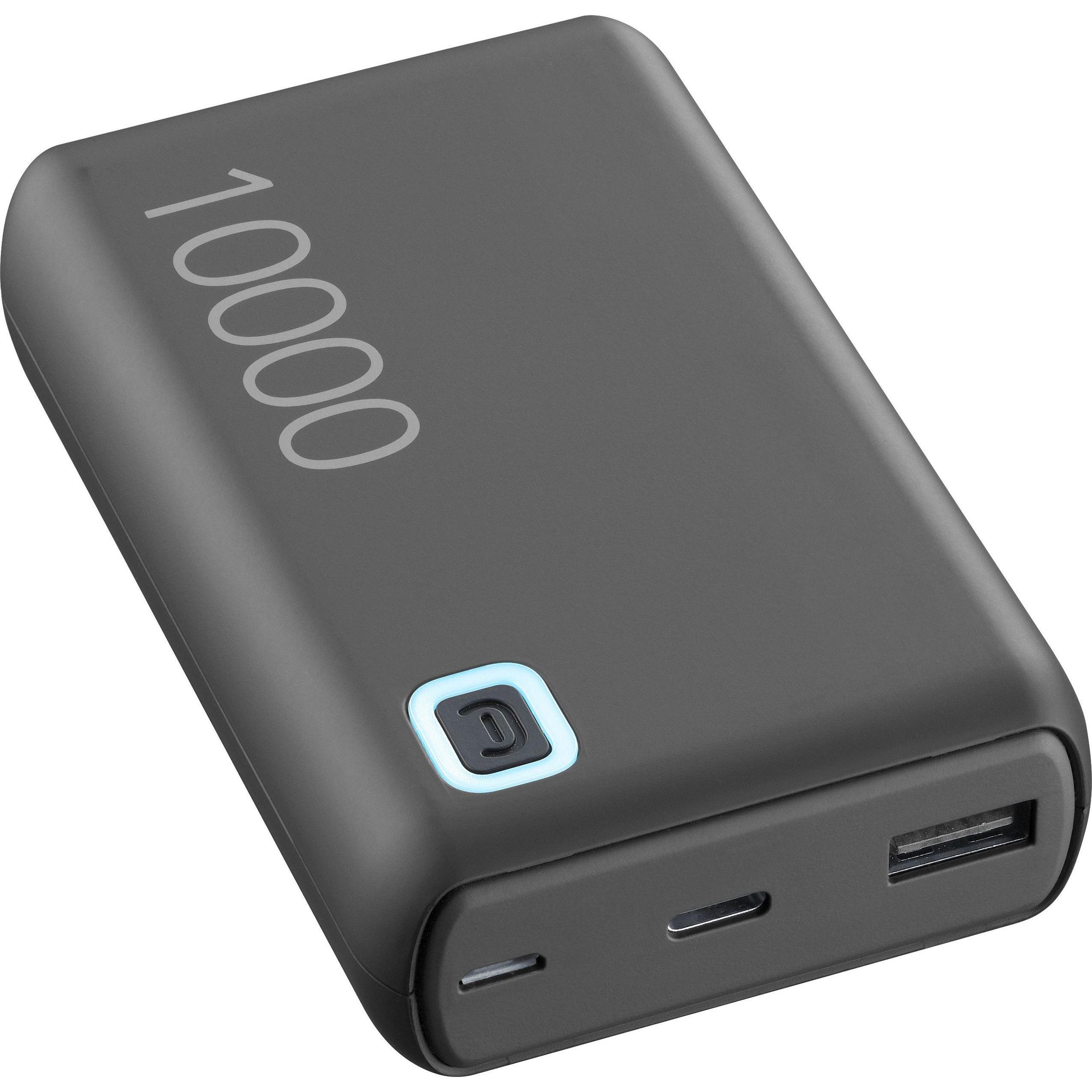 Cellularline ESSENCE TURBO 10000 (10000 mAh, 20 W, 37 Wh), Powerbank, Nero