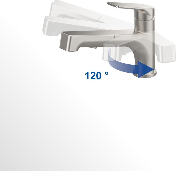 Actual product image Villeroy & Boch Junis Shower kitchen tap, stainless steel