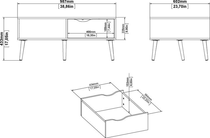 Image du produit Tvilum Oslo (98,5 x 60 x 43,5 cm)
