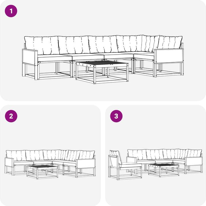 Produktbild vidaXL Outdoor-Sofa