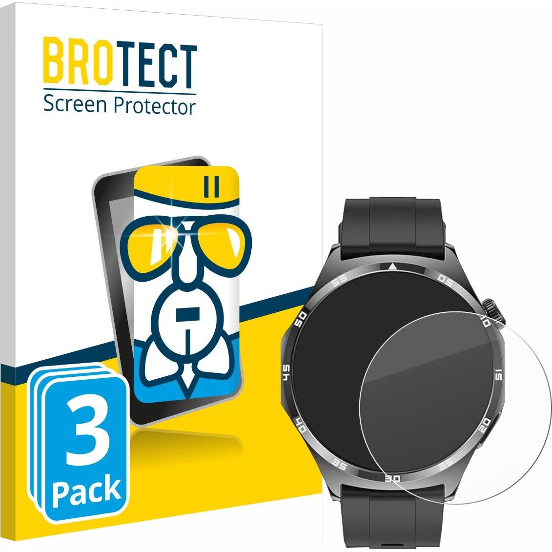 BROTECT Schutzglas Schutzfolie Glas Folie Displayschutz klar, Smartwatch Schutzfolie, Transparent