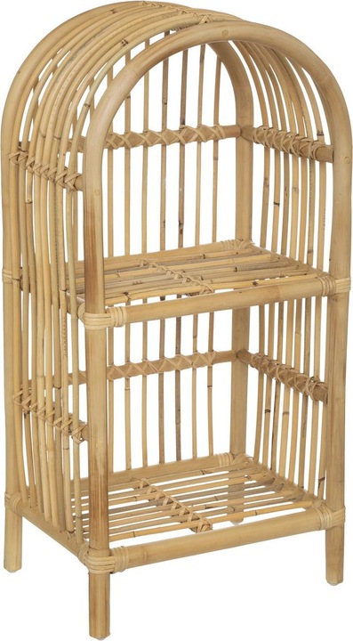 Atmosphera Rattan bookcase, beige