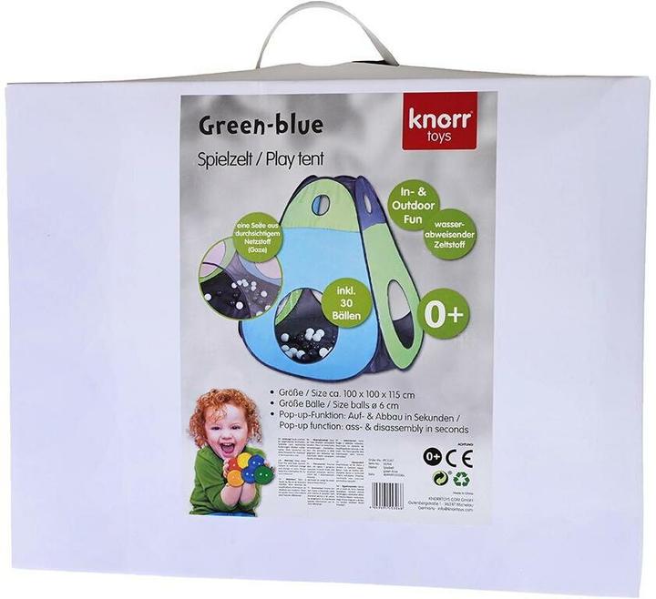 Immagine prodotto Knorrtoys Spielzelt - "Green-blue" / inkl. 30 balls
