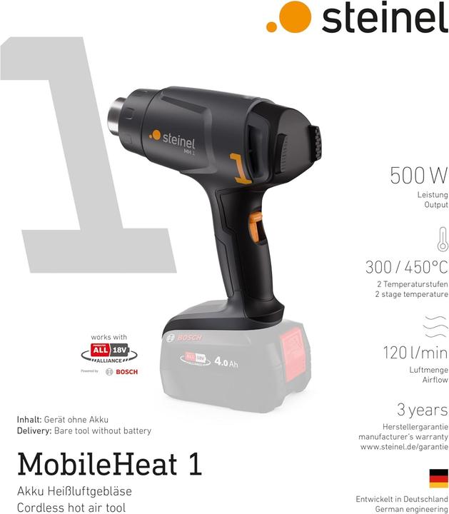 Produktbild Steinel Akku-Heissluftgebläse MH 1