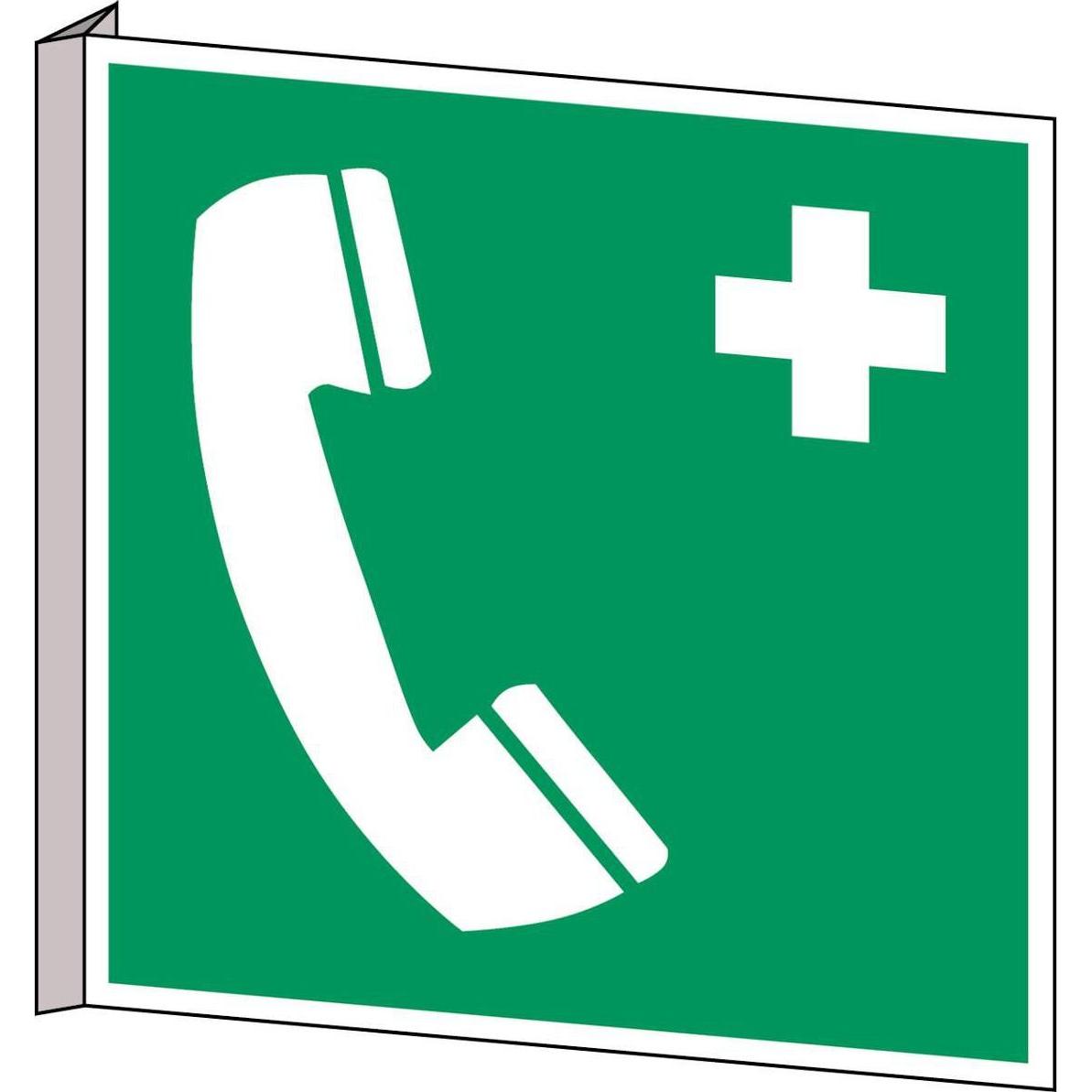 Brady, Sicherheitskennzeichnung, ISO-Sicherheitsschild - Notruftelefon