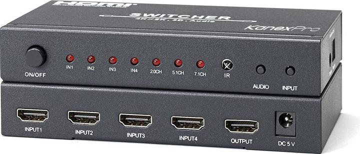 Produktbild KanexPro SW-HD4X1AUD4K video switch HDMI