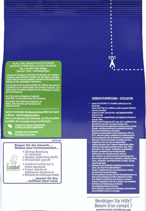 Image du produit Sun Pulver Regular NB 950g (Poudre, 50 Cycles de lavage)