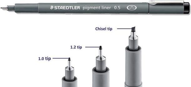 Actual product image Staedtler Fineliner Pigment liner 308 Line width: 1 mm Ink colour: black (Black, 1 x)