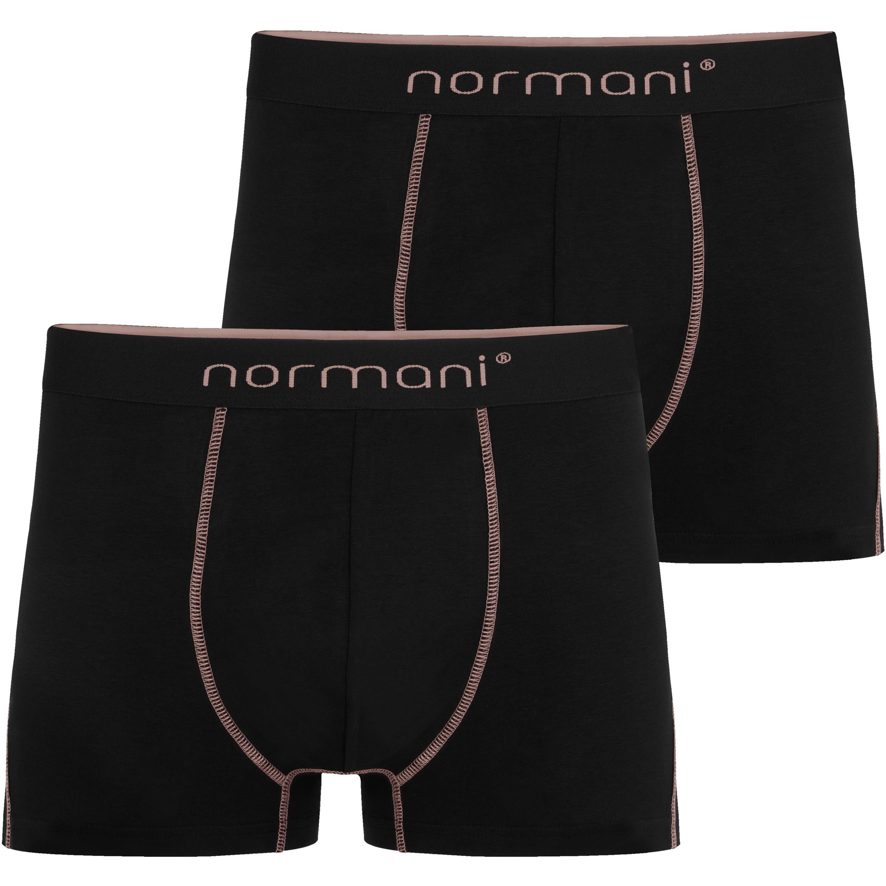 Normani, Herren, Unterhosen, 2 Herren Boxershorts Stanley, Rosa, (L, 2er Pack)