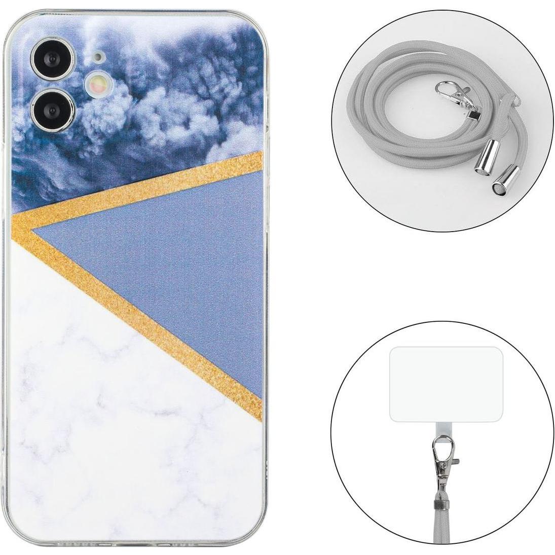 Thumbnail - König Design Hülle Handy Schutz für Apple iPhone 12 Mini Handykette Case Cover Bumper Etuis, Handykette, Grau