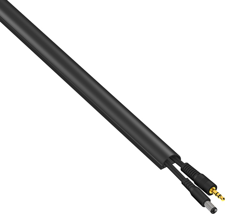Produktbild Steffen D-Line Kabelkanal halbrund 20x10mm 2m schwarz (200 cm)