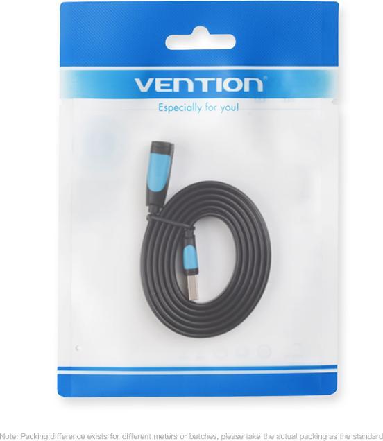 Produktbild Vention Flat USB 3.0 extender VAS-A13-B200 2m Black (2 m, USB 2.0)
