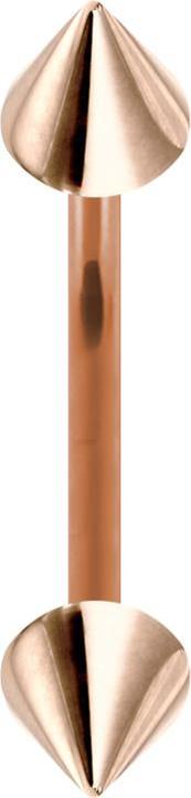 Immagine prodotto Star Piercing Banana oro rosa con due coni (Acciaio chirurgico 316L, senza ottone)