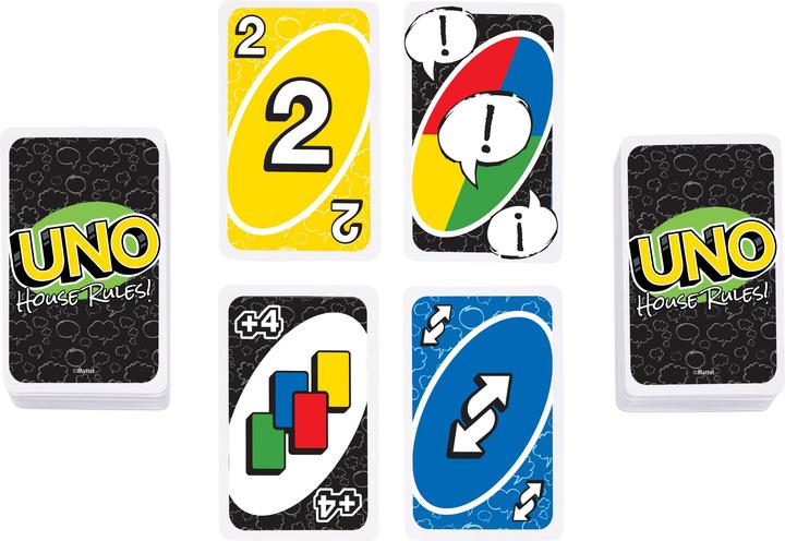 Actual product image Mattel Games UNO House Rules (2 - 10 Players)