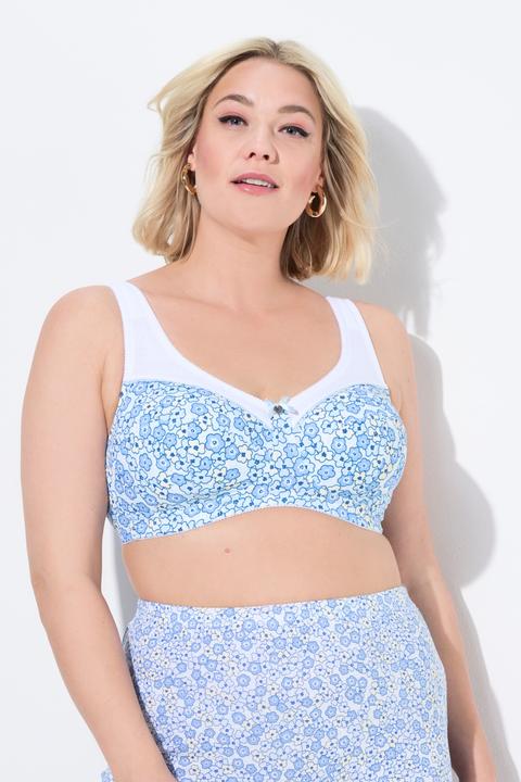 Image du produit Ulla Popken Soutien-gorge de maintien, sans armatures, motif à fleurs - bonnet C-F (130 E)