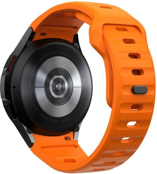 Produktbild Tech-Protect Silicone Line Strap for Samsung Galaxy Watch 4 / 5 / 5 Pro / 6 / 7 / FE - Orange (TPU)