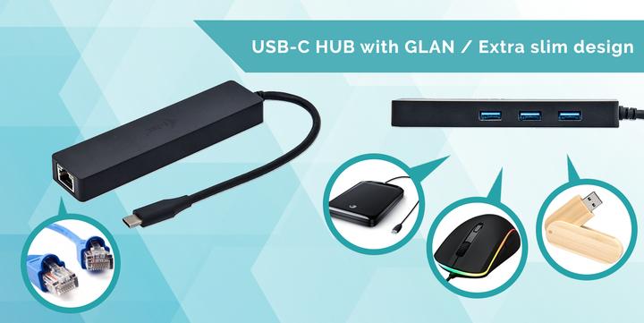 Produktbild i-tec C31gl3slim (USB-C, 4 Ports)