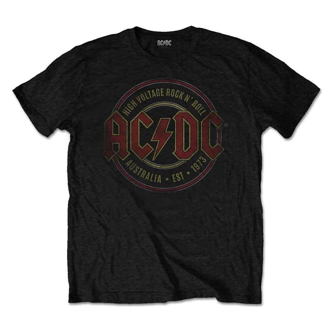 Ac/Dc, Herren, Shirts, Est. 1973, Schwarz, (L)