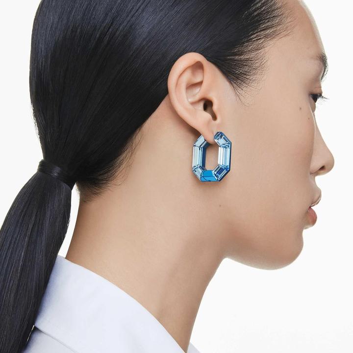 Produktbild Swarovski Achteckige Lucent Ringohrringe mit diskretem Verschluss