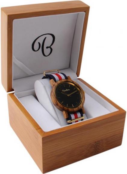 Image du produit Bambuu Horloge en bois (Montre analogique, 45 mm)