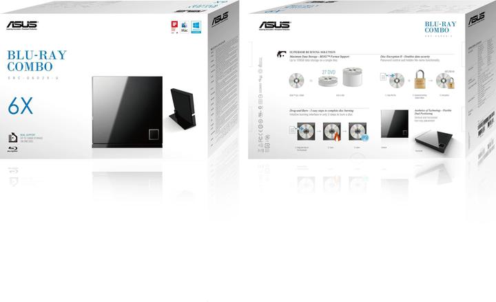 Actual product image ASUS Sbc-06d2x-U (Blu-ray drive, CD burner, CD drive, DVD drive, DVD writer)
